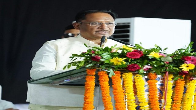 मुख्यमंत्री साय नवनिर्मित नगर पंचायत शिवनंदनपुर के शपथ ग्रहण समारोह में हुए शामिल