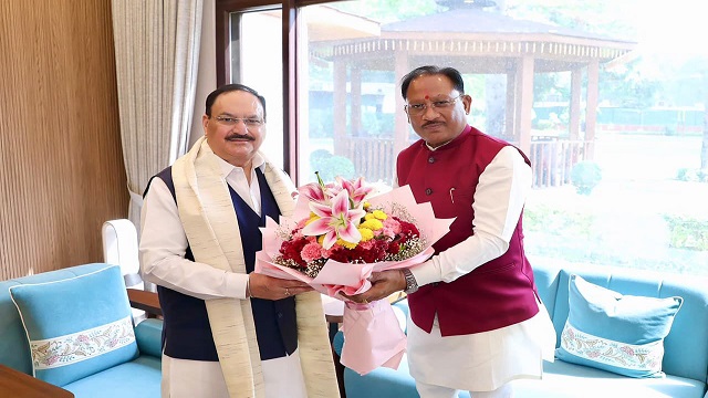 केंद्रीय स्वास्थ्य मंत्री जेपी नड्डा से मिले मुख्यमंत्री विष्णुदेव साय