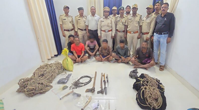 वन मंत्री केदार कश्यप के निर्देश पर इन्द्रावती टाइगर रिजर्व में वन्यजीव शिकार पर बड़ी कार्रवाई, 6 आरोपी गिरफ्तार