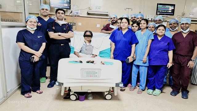 बिहार की 48 वर्षीय महिला की अम्बेडकर अस्पताल में सफल बाईपास सर्जरी