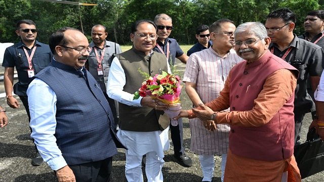 मुख्यमंत्री विष्णुदेव साय का बिलासपुर आगमन पर आत्मीय स्वागत