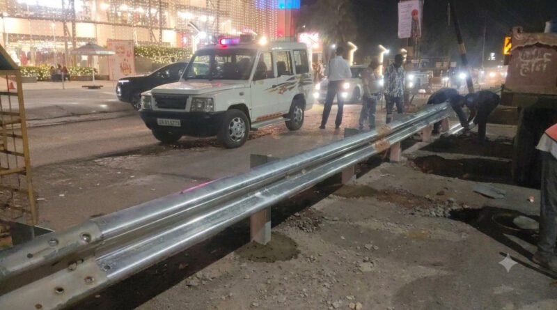अतिक्रमण के खिलाफ एनएचएआई की सख्त कार्रवाई, तेलीबांधा में अवैध एंट्री बंद