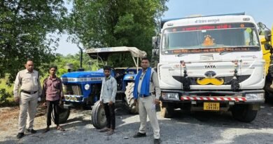 रेत के अवैध परिवहन पर प्रशासन की सख्त कार्रवाई, 7 वाहन जब्त